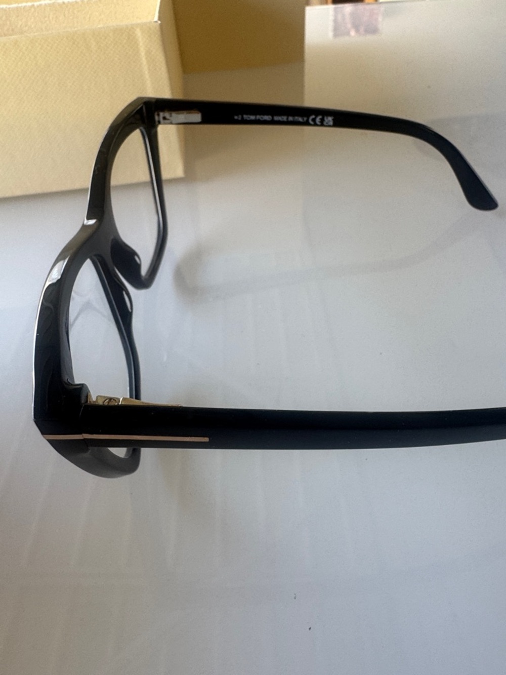 Tom Ford Blue Block Squared Cat Eye with Clip on Sun Shade - Case Set with Box - Picture 12 of 15